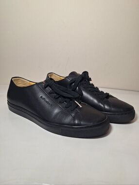 Sully Wong Black Leather Low Top Sneakers Minimalist Streetwear 9